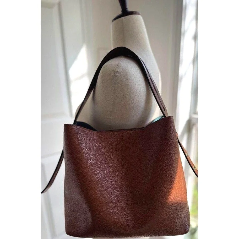 Cuoieria‎ Fiorentina Candy Bucket Bag Cognac Brown Grained Leather
